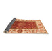 Sideview of Abstract Orange Modern Rug, abs4097org