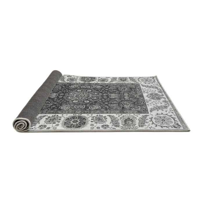 Sideview of Abstract Gray Modern Rug, abs4097gry
