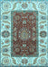 Machine Washable Abstract Light Blue Modern Rug, wshabs4097lblu