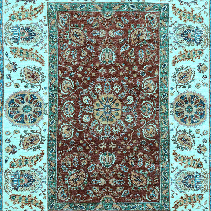 Machine Washable Abstract Light Blue Modern Rug, wshabs4097lblu
