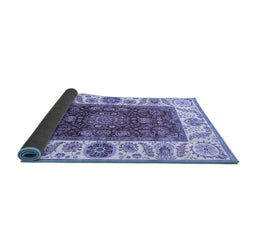 Sideview of Abstract Blue Modern Rug, abs4097blu