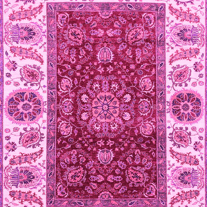 Machine Washable Abstract Pink Modern Rug, wshabs4097pnk