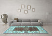 Machine Washable Abstract Light Blue Modern Rug in a Living Room, wshabs4097lblu