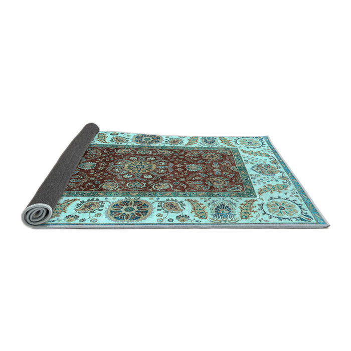 Sideview of Abstract Light Blue Modern Rug, abs4097lblu