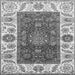 Square Abstract Gray Modern Rug, abs4097gry