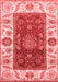 Abstract Red Modern Area Rugs