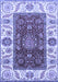 Machine Washable Abstract Blue Modern Rug, wshabs4097blu