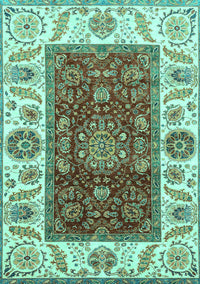 Abstract Turquoise Modern Rug, abs4097turq