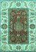 Abstract Turquoise Modern Rug, abs4097turq