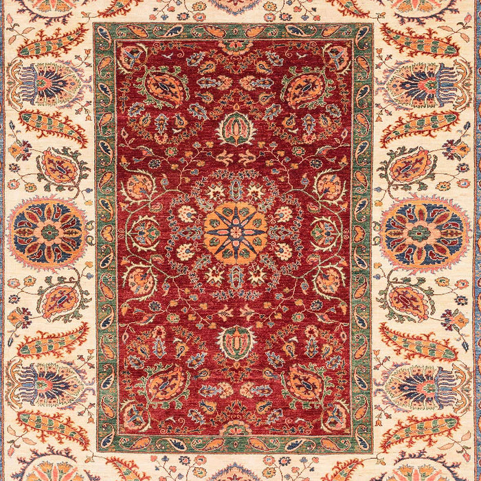 Abstract Red Modern Rug, abs4097