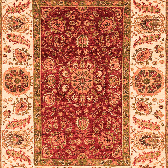 Abstract Orange Modern Rug, abs4097org