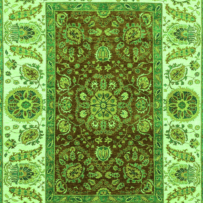 Machine Washable Abstract Green Modern Area Rugs, wshabs4097grn