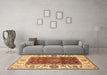 Machine Washable Abstract Brown Modern Rug in a Living Room,, wshabs4097brn