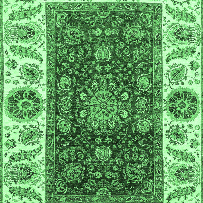 Machine Washable Abstract Emerald Green Modern Area Rugs, wshabs4097emgrn