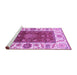 Sideview of Machine Washable Abstract Purple Modern Area Rugs, wshabs4097pur