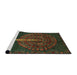 Sideview of Machine Washable Abstract Night Red Rug, wshabs4098