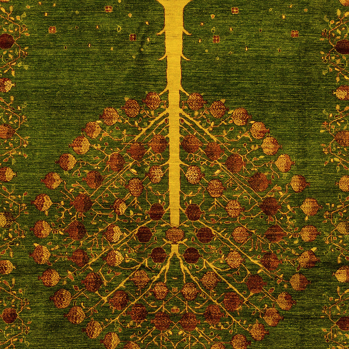 Machine Washable Abstract Yellow Modern Rug, wshabs4098yw