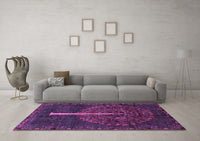 Machine Washable Abstract Purple Modern Rug, wshabs4098pur