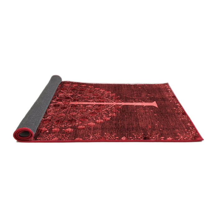Abstract Red Modern Area Rugs