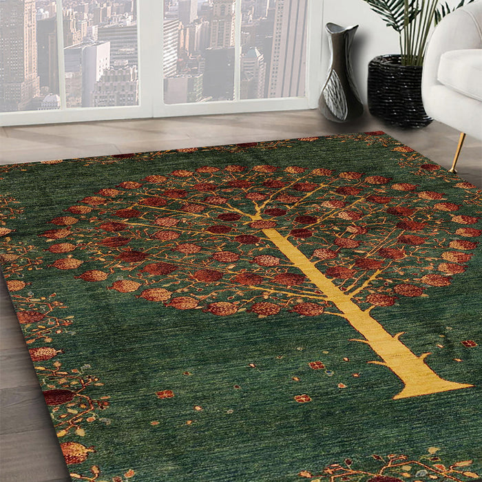 Machine Washable Abstract Night Red Rug in a Family Room, wshabs4098