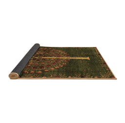 Sideview of Abstract Brown Modern Rug, abs4098brn