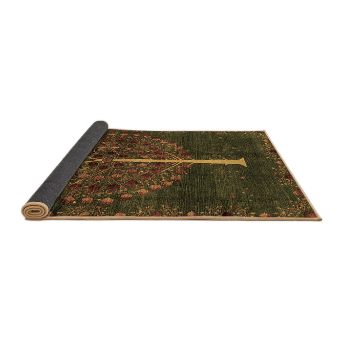 Sideview of Abstract Brown Modern Rug, abs4098brn