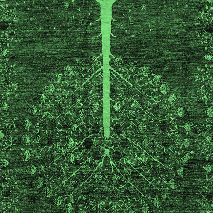 Machine Washable Abstract Emerald Green Modern Area Rugs, wshabs4098emgrn