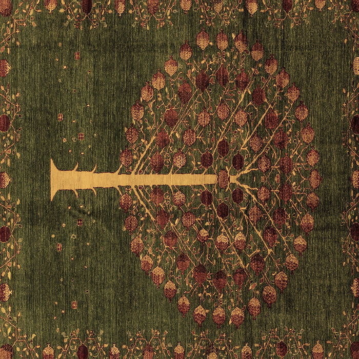 Square Abstract Brown Modern Rug, abs4098brn