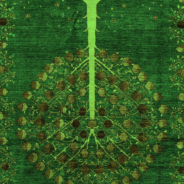 Abstract Green Modern Rug, abs4098grn