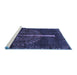 Sideview of Machine Washable Abstract Blue Modern Rug, wshabs4098blu