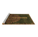 Sideview of Machine Washable Abstract Brown Modern Rug, wshabs4098brn