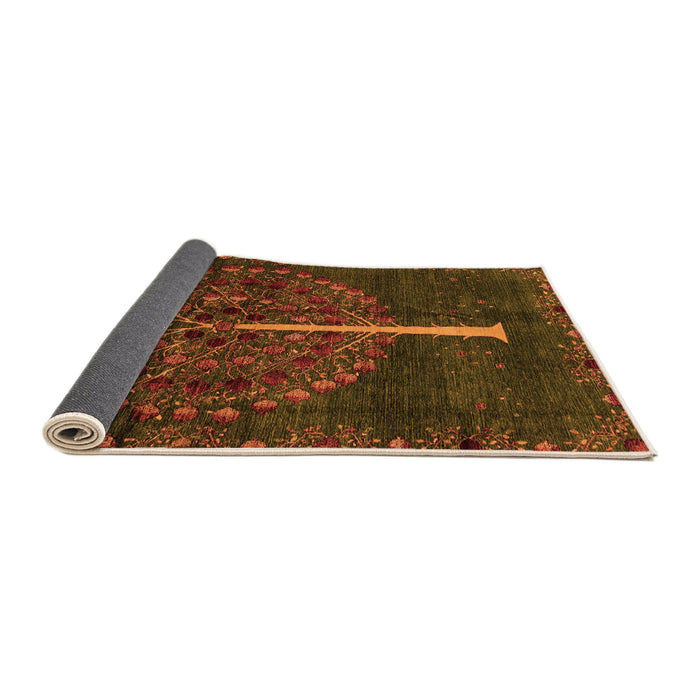 Sideview of Abstract Orange Modern Rug, abs4098org