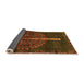 Sideview of Abstract Orange Modern Rug, abs4098org