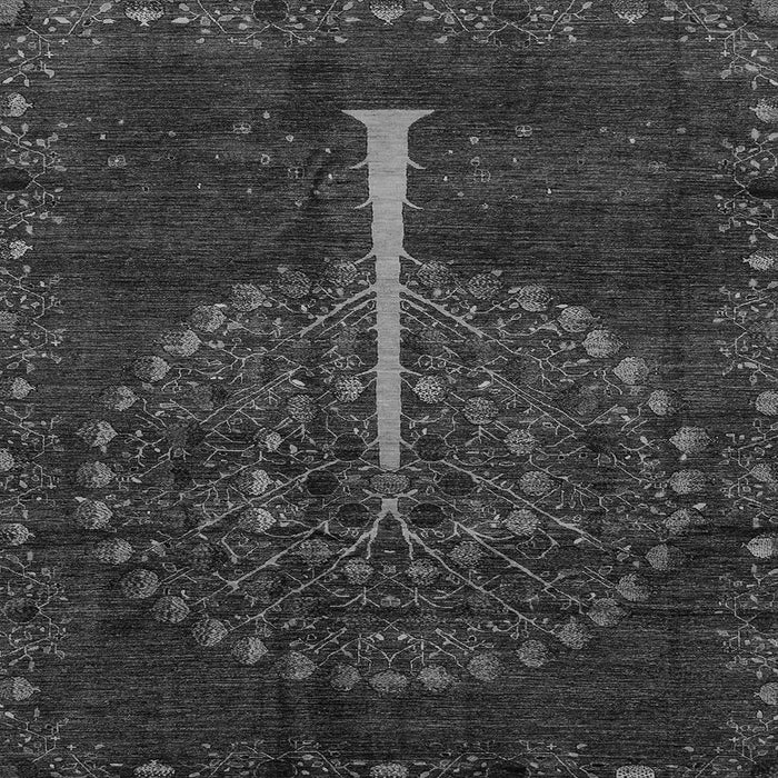 Square Abstract Gray Modern Rug, abs4098gry