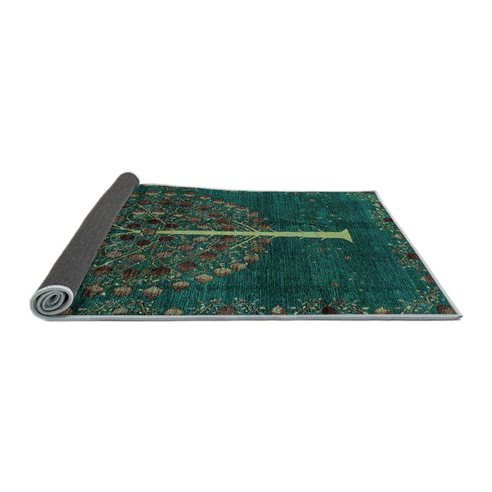 Sideview of Abstract Light Blue Modern Rug, abs4098lblu