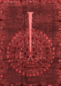 Abstract Red Modern Rug, abs4098red