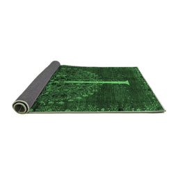 Sideview of Abstract Emerald Green Modern Rug, abs4098emgrn