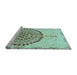 Sideview of Machine Washable Abstract Light Blue Modern Rug, wshabs4099lblu