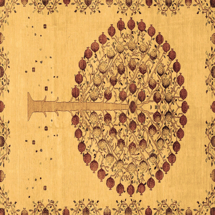 Square Machine Washable Abstract Brown Modern Rug, wshabs4099brn