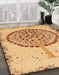 Abstract Orange Modern Rug in Family Room, abs4099