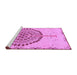 Sideview of Machine Washable Abstract Purple Modern Area Rugs, wshabs4099pur