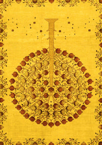 Abstract Yellow Modern Rug, abs4099yw