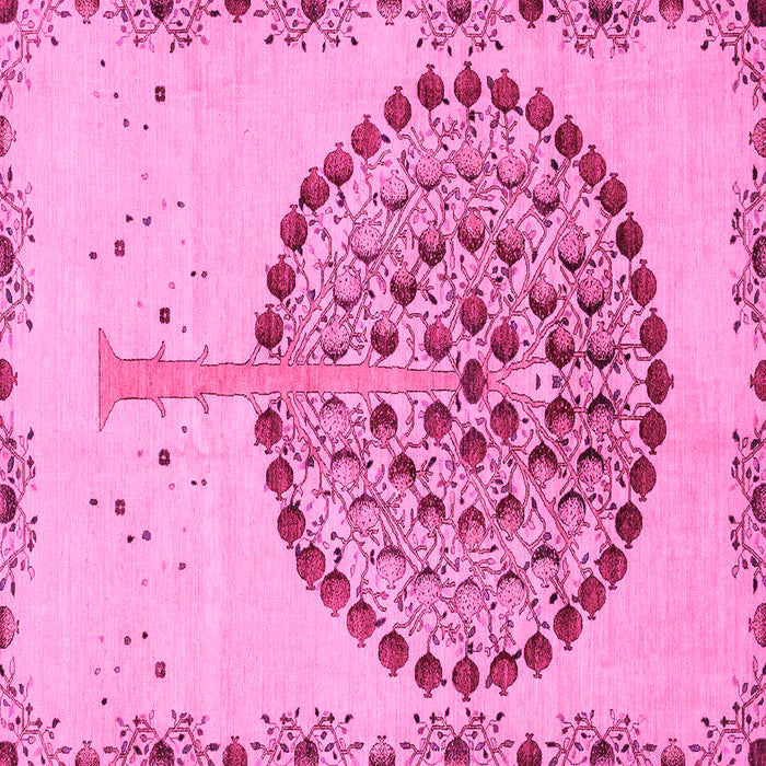 Square Abstract Pink Modern Rug, abs4099pnk