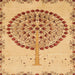 Square Abstract Orange Modern Rug, abs4099