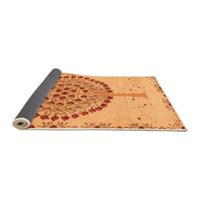 Sideview of Abstract Orange Modern Rug, abs4099org