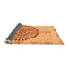 Sideview of Abstract Orange Modern Rug, abs4099org