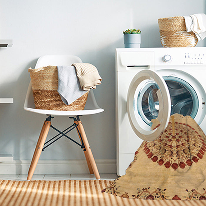 Machine Washable Abstract Orange Rug in a Washing Machine, wshabs4099