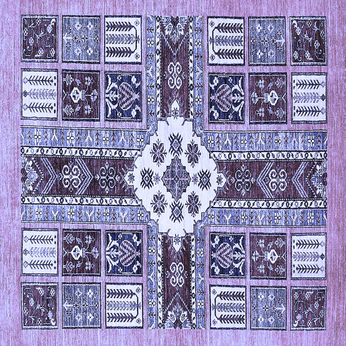 Square Abstract Blue Modern Rug, abs409blu