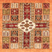 Square Abstract Orange Modern Rug, abs409org