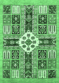 Abstract Emerald Green Modern Rug, abs409emgrn